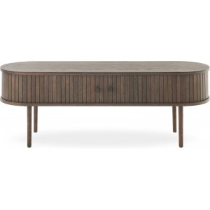 Slide TV-b�nk - Brunlackad ek
