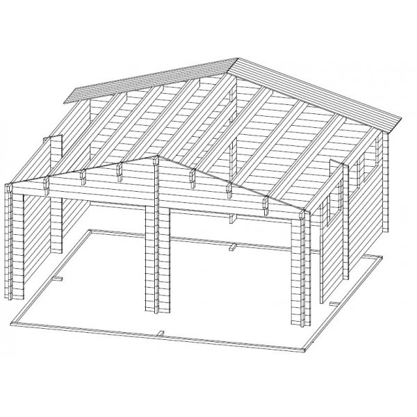 Dubbelgarage Vilda - 31 m² Dubbelgarage Vilda - 31 m²