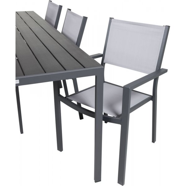 Ervalla Matgrupp (205x90) - Svart - 6 Stolar Ervalla Matgrupp (205x90) - Svart - 6 Stolar