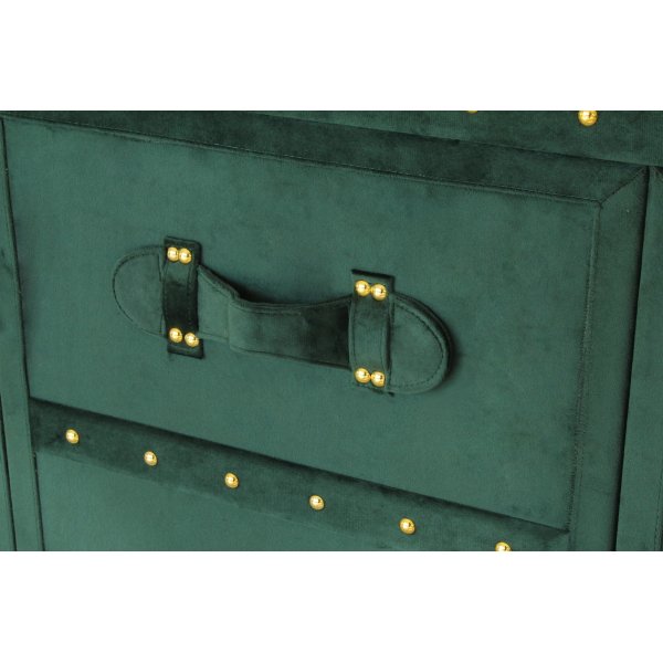 Petit Premium barsk�p med spegel - Gr�n sammet