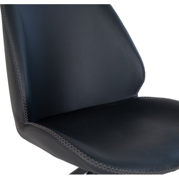 Matstol roterbar svart PU