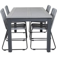 Ekenäs Matgrupp (152x90) - Svart/Grå - 4 Stolar Ekenäs Matgrupp (152x90) - Svart/Grå - 4 Stolar