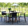 Salt teak spisegruppe: Teak bankebord inkl. 4 Alafors stelstole