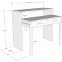 Skrivbord Maida utdragbart vit - 99 cm