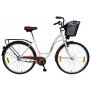 Damen-Citybike - Creme - 28-Zoll-Rder | 20-Zoll-Stahlrahmen + Schlosskette