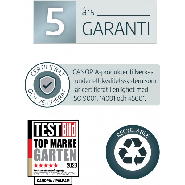 Canopia Mythos Polycarbonat Drivhus 7,9 m² - Sølv Canopia Mythos Polycarbonat Drivhus 7,9 m² - Sølv