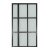 Industriel glasdr - Enkel med sidedel - Hrdet glas