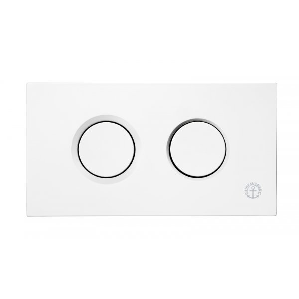 Gustavsberg Topptrycke Triomont XT pneumatisk duo vit