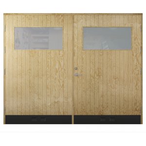 Garageport 10 C - med klart glas + Ramme rmer