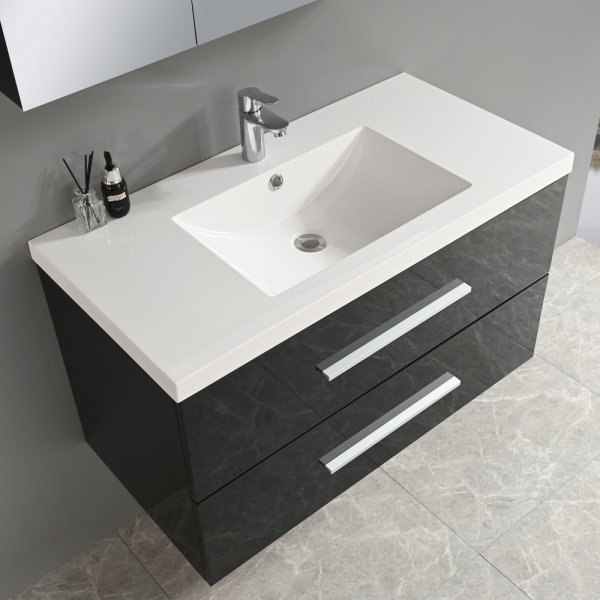 Badrumsmbler Malaga 90 cm - Svart