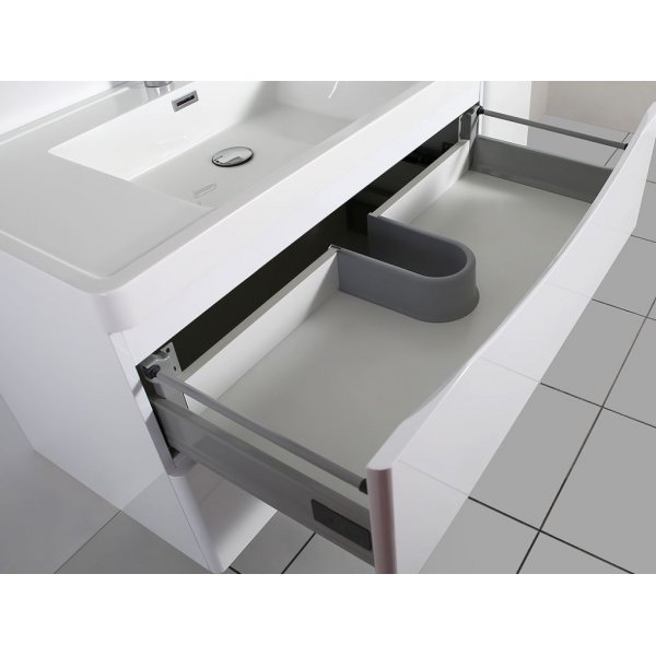 Badrumsmöbler Marina - Vit + Toalettpappershållare Badrumsmöbler Marina - Vit + Toalettpappershållare