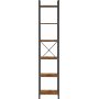 Petter bokhylla 40 x 187,5 cm - Brun/svart