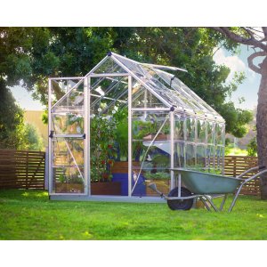 Läs mer om Canopia Harmony Växthus i Polykarbonat 5,7 m² - Silver/klarglas