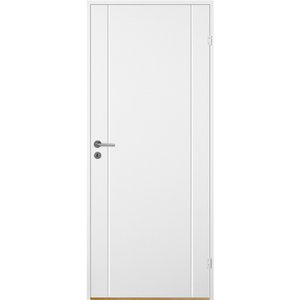 Innerdörr Bornholm - Kompakt dörrblad med spårfräst dekor A5 + Handtagskit - Matt