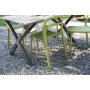 Matgrupp Scottsdale: 150 cm grtt trbord inklusive 4 st Nordan stolar stapelbara
