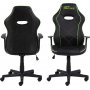 Vayne svart spelstol med gr�na detaljer