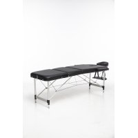 Massagebänk med metallben - 3 zoner - Svart Massagebänk med metallben - 3 zoner - Svart