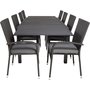 Holma Matgrupp (160x100) - Svart - 8 Stolar