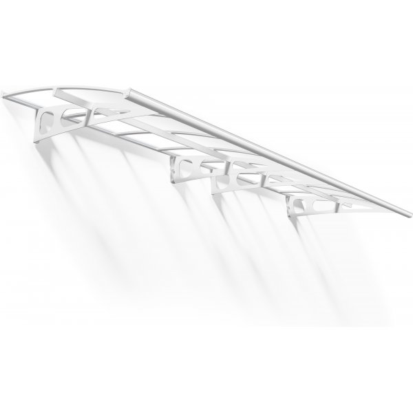 Canopia Bordeaux Clear Entrance baldakin 1,4 x 4,5 - Hvidt/klart glas