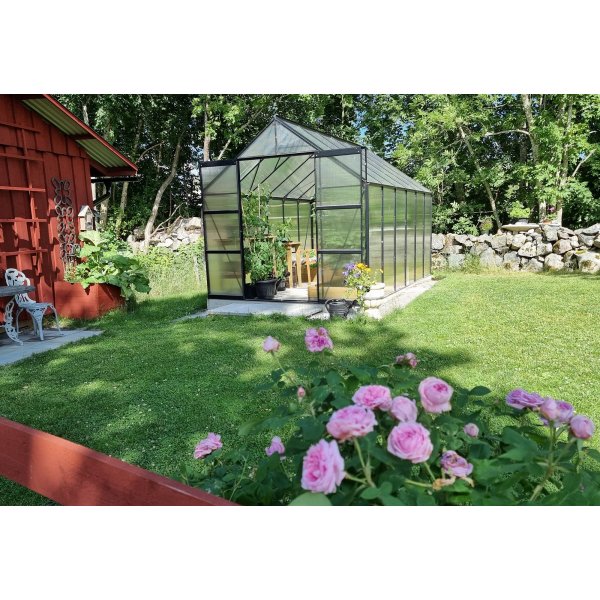 Växthus Neptunus - 9,6 m² - Aluminiumfärgat Växthus Neptunus - 9,6 m² - Aluminiumfärgat