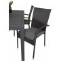 Holma Matgrupp (160x100) - Svart - 4 Stolar