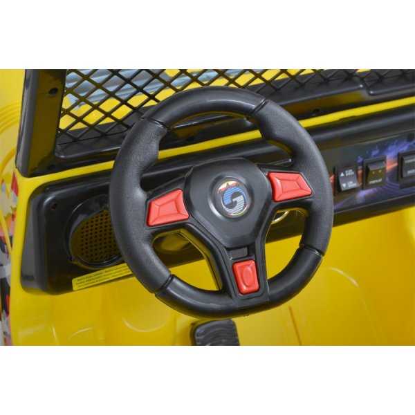 Eldriven gul terr�ngbil f�r barn - 10Ah