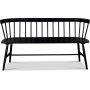 Svart Pinnsoffa Sandhamn - Retro K�k & Hall i Massivt Heveatr� - 142 cm