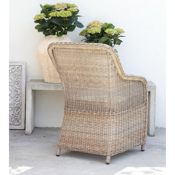 Lotus utemöbelset med sidobord - Natur Lotus utemöbelset med sidobord - Natur