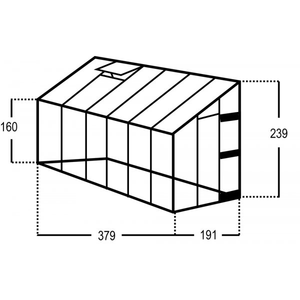 Väggväxthus Royal - 7,2 m² Väggväxthus Royal - 7,2 m²