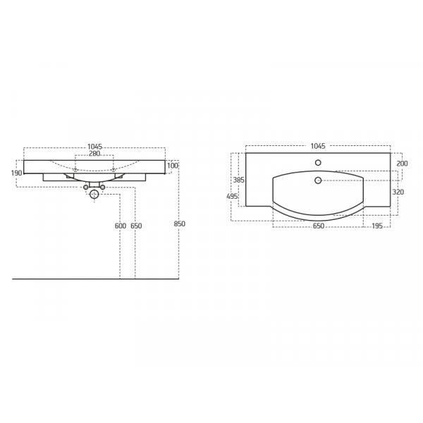 Møbelpakke Senso 105 - Hvid med spejlskab Møbelpakke Senso 105 - Hvid med spejlskab