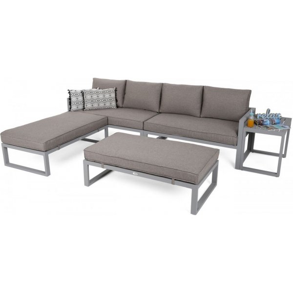 Modulsoffa Mediolan med bord - Silver/taupe
