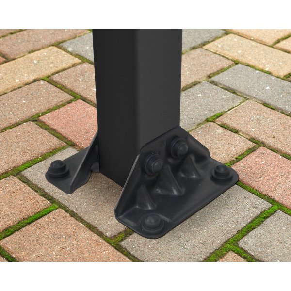 Canopia Olympia Altantag i Aluminium 3 x 3 - M�rkegr�/klart glas