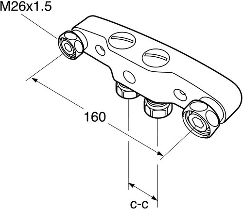 Gustavsberg Blandarf�ste 160/40 c-c
