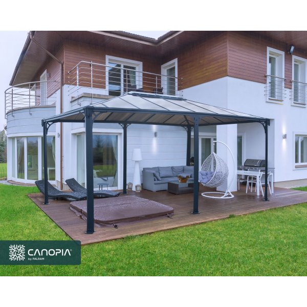Canopia Martinique Hardtop Paviljong Fr Hela Ssongen 3,6 x 5 - Gr/brons