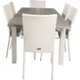 Ekens Matgrupp (160x90) - Vit/Gr - 6 Stolar