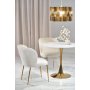Matbord runt �90 cm - Marmorerat glas/guld