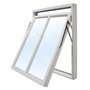 Vridfnster med bgpost - 3-glas - Aluminium - U-vrde: 1,1
