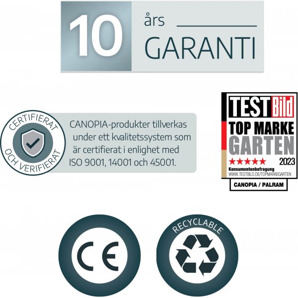 Canopia Ledro Drivhus Orangeri 12,7 m² - Grå Canopia Ledro Drivhus Orangeri 12,7 m² - Grå