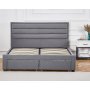 S�ngram med f�rvaring inklusive s�nggavel 160 x 200 cm gr�