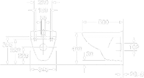 Gustavsberg Nautic 5530 väggskål utan cistern, standardsits Gustavsberg Nautic 5530 väggskål utan cistern, standardsits