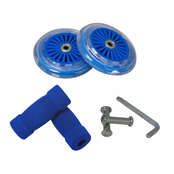Sparkcykel hjul- & handtagskit 125 mm - bl