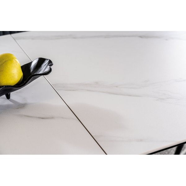 Westin matbord 120-160 cm - Vit/svart
