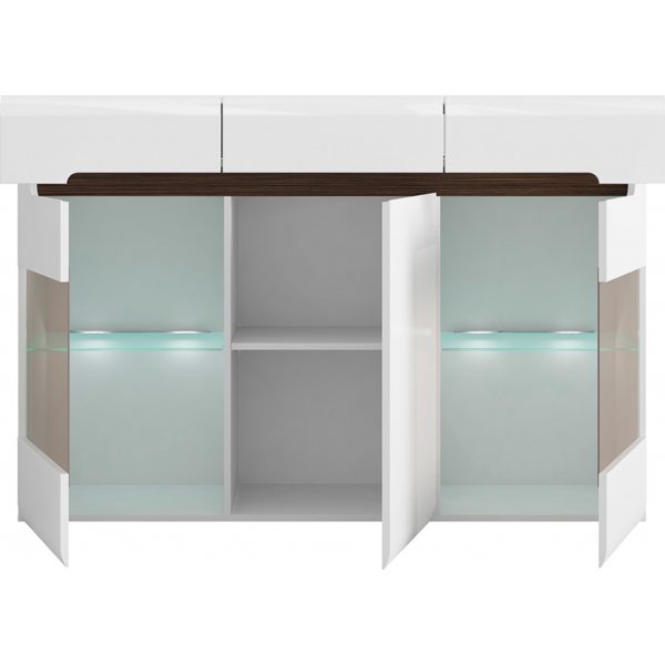 Azteca Trio sk�nk med LED-belysning - Vit
