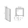 Duschdrr Free Line - 6mm glas (gavel + drr H 195 cm) 