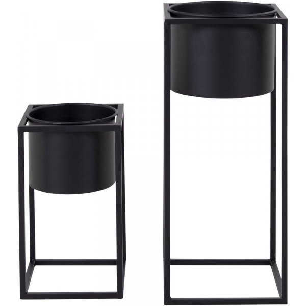 Marla blomh�llare - Svart - 2 st