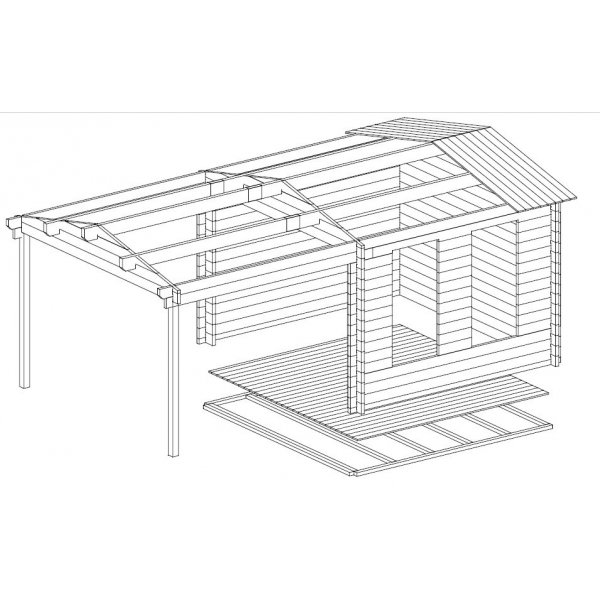 Attefallshus Melker A - 19 m² Attefallshus Melker A - 19 m²