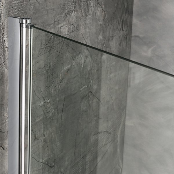 Badkarsvägg Novelle - Rundade hörn | Krom Badkarsvägg Novelle - Rundade hörn | Krom