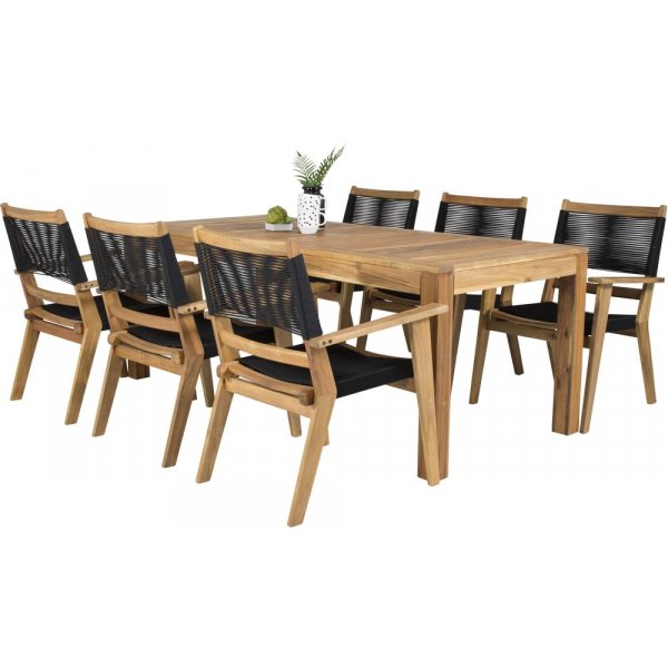 Pr�ssebo Matgrupp (200x90) - Natur - 6 Stolar