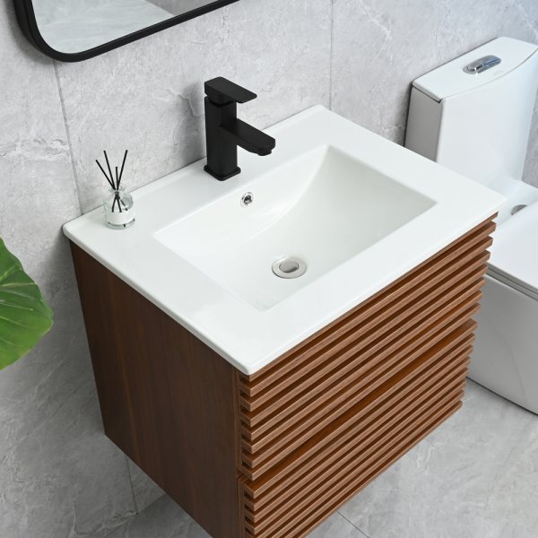 Badezimmermöbel Venedig 60 cm - Dunkles Holz Badezimmermöbel Venedig 60 cm - Dunkles Holz