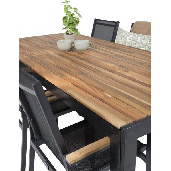 Balsjö Matgrupp (205x90) - Svart/Natur - 6 Stolar Balsjö Matgrupp (205x90) - Svart/Natur - 6 Stolar